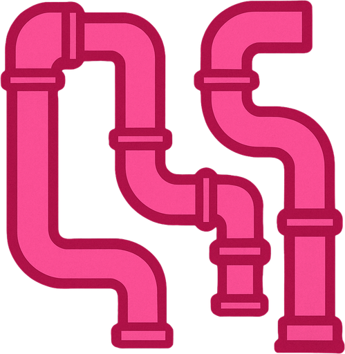 Tuyaux rose.
In-Game asset.  2d.  High contrast.  No shadows
