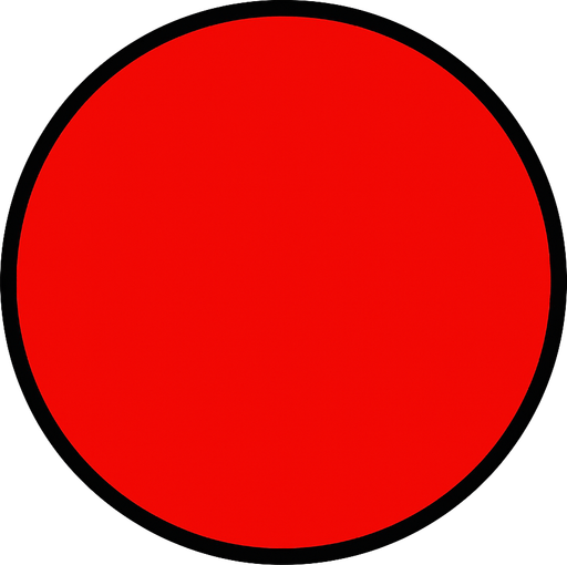 make a circle red.
In-Game asset.  2d.  High contrast.  No shadows