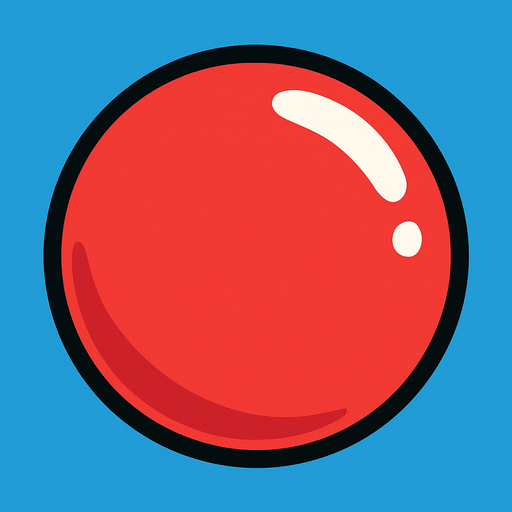 Red bubble.
In-Game asset.  2d.  High contrast.  No shadows