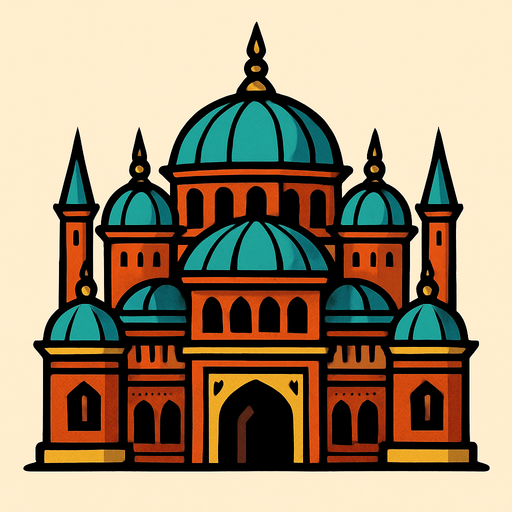 Osmanlı sarayı.
In-Game asset.  2d.  High contrast.  No shadows