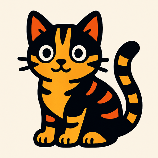 Chat (animal).
In-Game asset.  2d.  High contrast.  No shadows