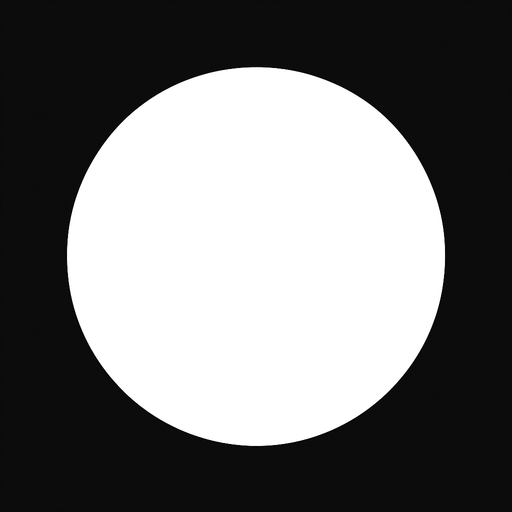 White circle.
In-Game asset.  2d.  High contrast.  No shadows