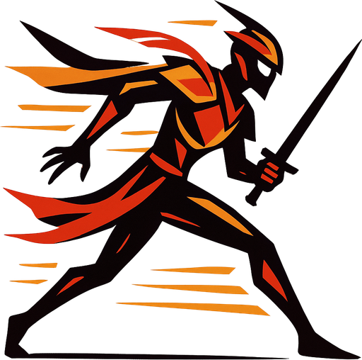 fast and slim warrior to represent speed.
In-Game asset.  2d.  High contrast.  No shadows