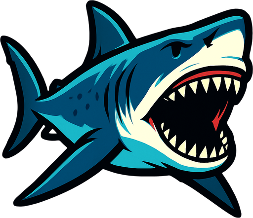 Megalodon.
In-Game asset.  2d.  High contrast.  No shadows