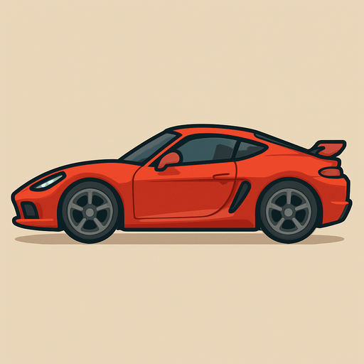 2d sports car body.
In-Game asset.  No shadows