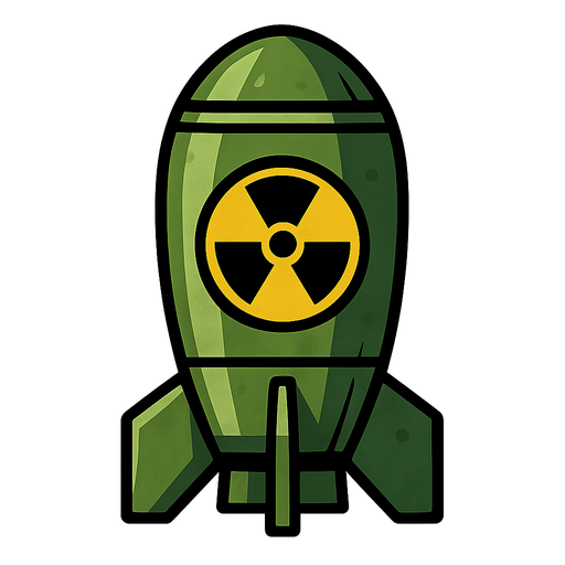 Nuke without any explosions.
Single Game Texture.  In-Game asset.  2d.  Blank background.  High contrast.  No shadows