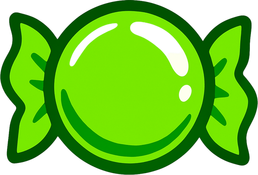 candy green.
In-Game asset.  2d.  High contrast.  No shadows