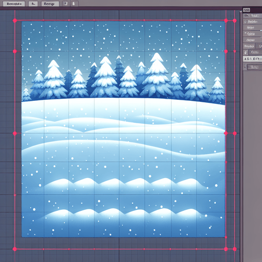 snow background, only snow, side view, horizontal lines Single Game Texture. In-Game asset. 2d. Blank background. High contrast. No shadows.