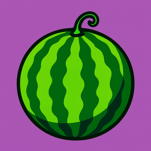 just watermelon picture..
In-Game asset.  2d.  High contrast.  No shadows