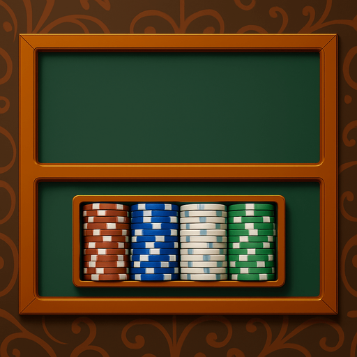 Replace the center of right side bumper for a span with a rack of poker chips seen from overhead.