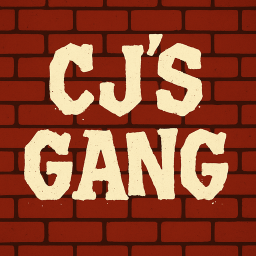 Tuğla duvar duvarda CJ's Gang yazacak.
In-Game asset.  2d.  High contrast.  No shadows