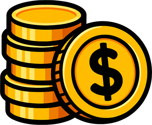 money.
In-Game asset.  2d.  High contrast.  No shadows