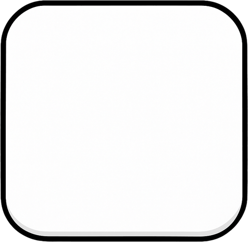 White square with tight round corners, flat shaded, hyper casual game. Single Game Texture. In-Game asset. 2d. Blank background. High contrast. No shadows..
In-Game asset.  2d.  High contrast.  No shadows