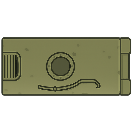 its a tanks hulls top view. No background. Transparent background. Blank background. No shadows. 2d. In-Game asset. flat