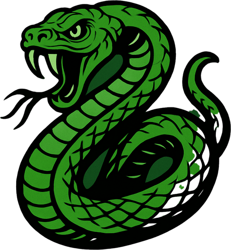 harry potter temasında korkutucu bir yılan yeşil renkte.
In-Game asset.  2d.  High contrast.  No shadows