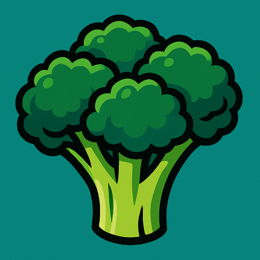 Brocolis.
In-Game asset.  2d.  High contrast.  No shadows