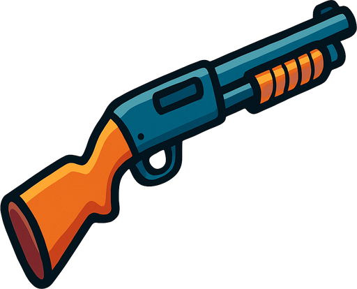 shot gun.
In-Game asset.  2d.  High contrast.  No shadows