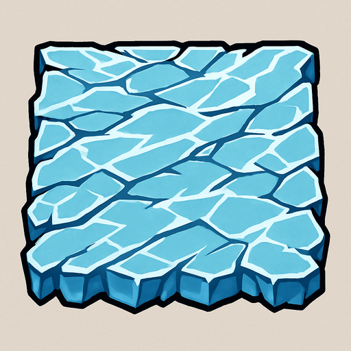 Icy surface.
In-Game asset.  2d.  High contrast.  No shadows