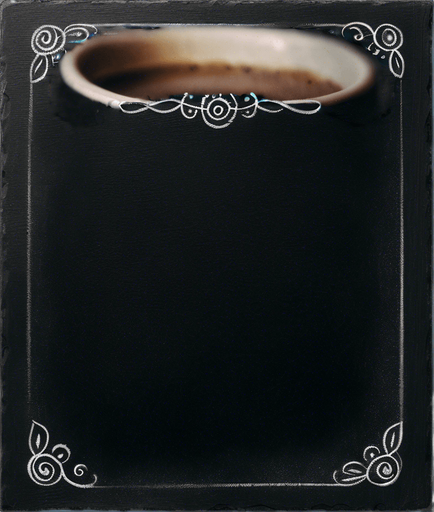 Text "NOVICE BREW" in chalk, handwritten