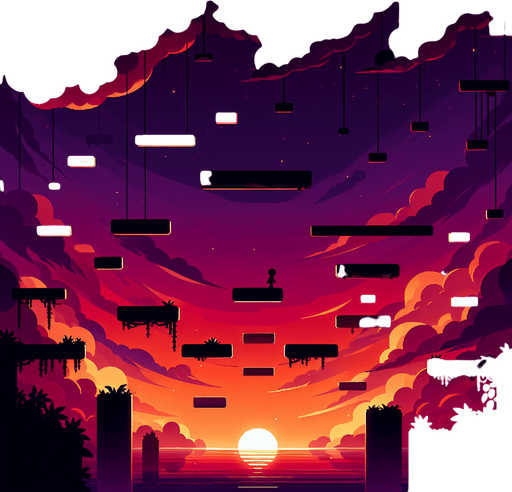 2d platform akşam gökyüzü