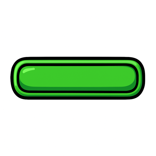 yeşil bar.
In-Game asset.  2d.  High contrast.  No shadows