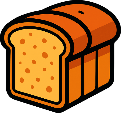 Bread.
In-Game asset.  2d.  High contrast.  No shadows