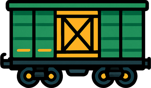 vagon.
In-Game asset.  2d.  High contrast.  No shadows