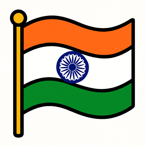 india flag.
In-Game asset.  2d.  High contrast.  No shadows
