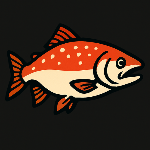 Salmon.
In-Game asset.  2d.  High contrast.  No shadows