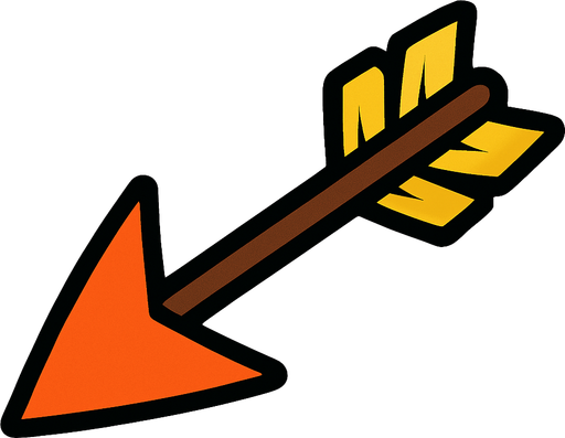 Make a arrow.
In-Game asset.  2d.  High contrast.  No shadows