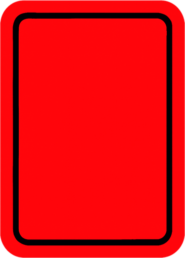 red card.
In-Game asset.  2d.  High contrast.  No shadows