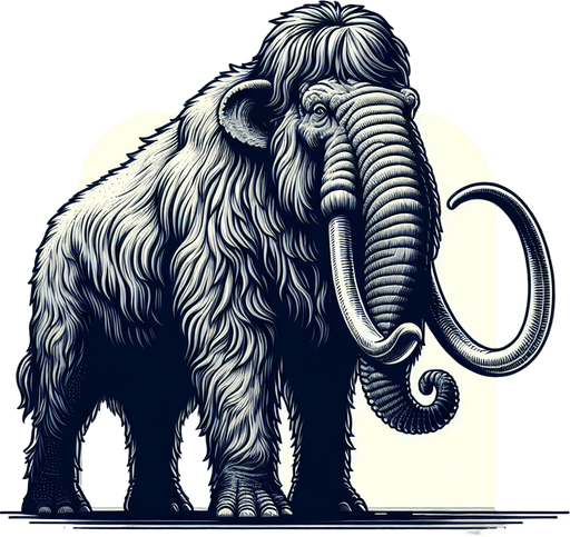 A animated image of a mommoth.
Single Game Texture. In-Game asset. 2d. Blank background. High contrast. No shadows.