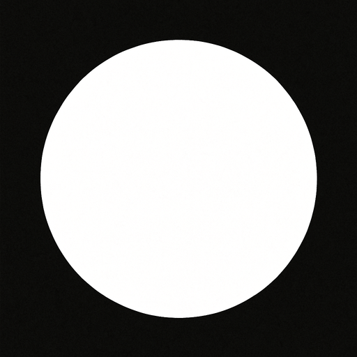 white color circle.
In-Game asset.  2d.  High contrast.  No shadows