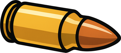 MERMİ.
In-Game asset.  2d.  High contrast.  No shadows