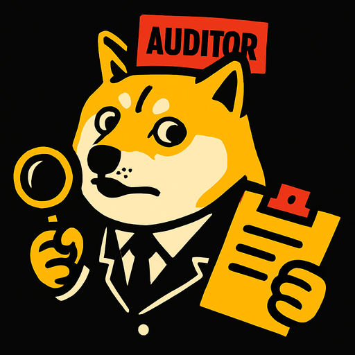 DOGE Enemy Auditor.
In-Game asset.  2d.  High contrast.  No shadows
