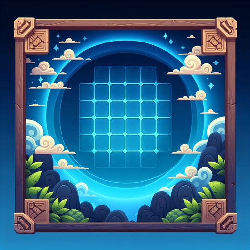 friut ninja game backround with dark blue viggnett at corners and sky blue in the middle glowing board.
Single Game Texture.  In-Game asset.  2d.  Blank background.  High contrast.  No shadows