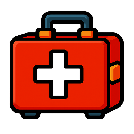 Medkit.
In-Game asset.  2d.  High contrast.  No shadows