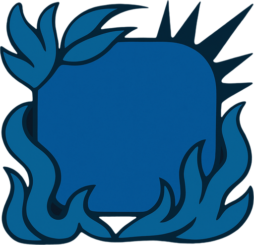 Crea una versión de este marco en color azul