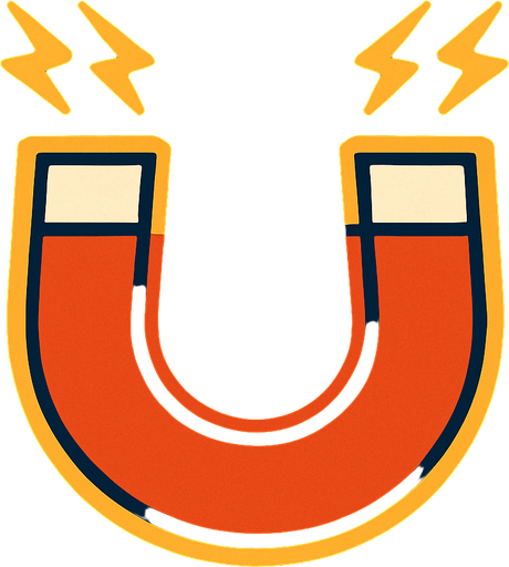 magnet.
In-Game asset.  2d.  High contrast.  No shadows