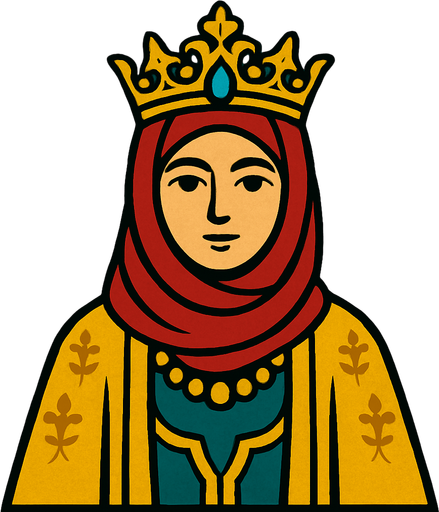 Kapalı saçlı orta ağırlıkta bir kız bir sultan çok güzel.
In-Game asset.  2d.  High contrast.  No shadows