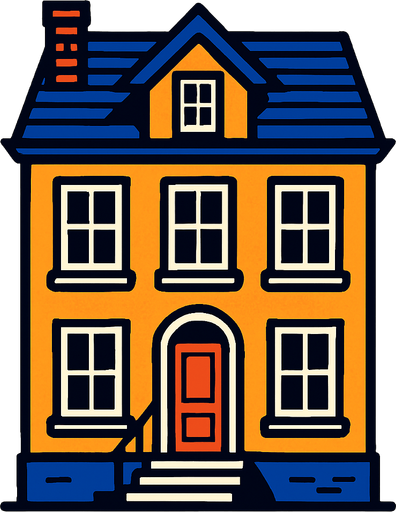 town house.
In-Game asset.  2d.  High contrast.  No shadows