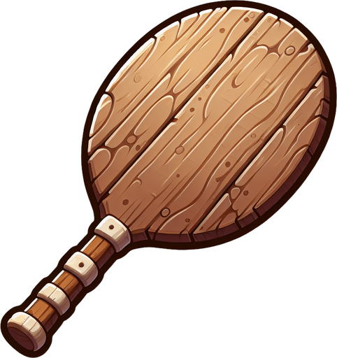 paddle shoud be like wood.
Single Game Texture. In-Game asset. 2d. Blank background. High contrast. No shadows.