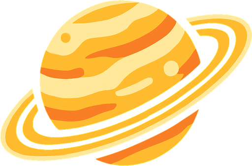 Saturn.
In-Game asset.  2d.  High contrast.  No shadows