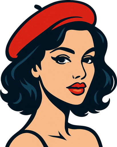 Sexy beautiful French Woman face
In-Game asset.  2d.  High contrast.  No shadows