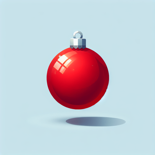 simple red christmas ornament 2d blank background high contrast no shadows in game asset Single Game Texture. In-Game asset. 2d. Blank background. High contrast. No shadows.