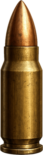 create ultra realastic bullet.
In-Game asset.  2d.  High contrast.  No shadows