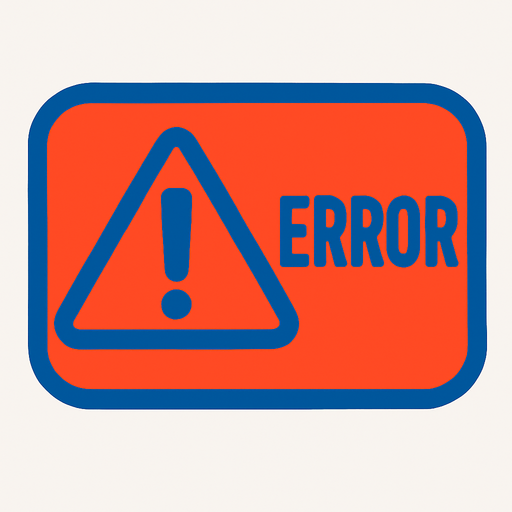 Error.
In-Game asset.  2d.  High contrast.  No shadows