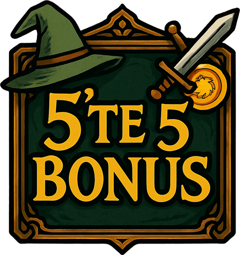 Çerçeve içinde "5'te 5 BONUS" yazsın. LOTR temalı olacak. Dikkat çekici bir popup bu..
In-Game asset.  2d.  High contrast.  No shadows