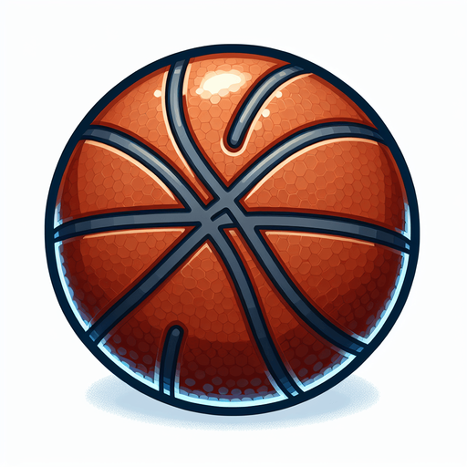 basketball.
Single Game Texture. In-Game asset. 2d. Blank background. High contrast. No shadows.