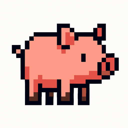 Domuz pixel.
In-Game asset.  2d.  High contrast.  No shadows